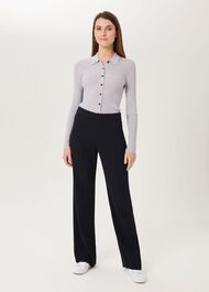 Maya Wide Leg Pants , Navy, hi-res