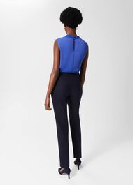 Petite Gael Wool Blend Pants, Navy, hi-res