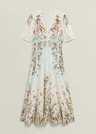 Belmond Silk Floral Ombre Dress, Cream Multi, hi-res