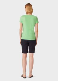 Pixie Cotton T-Shirt, Green Marl, hi-res