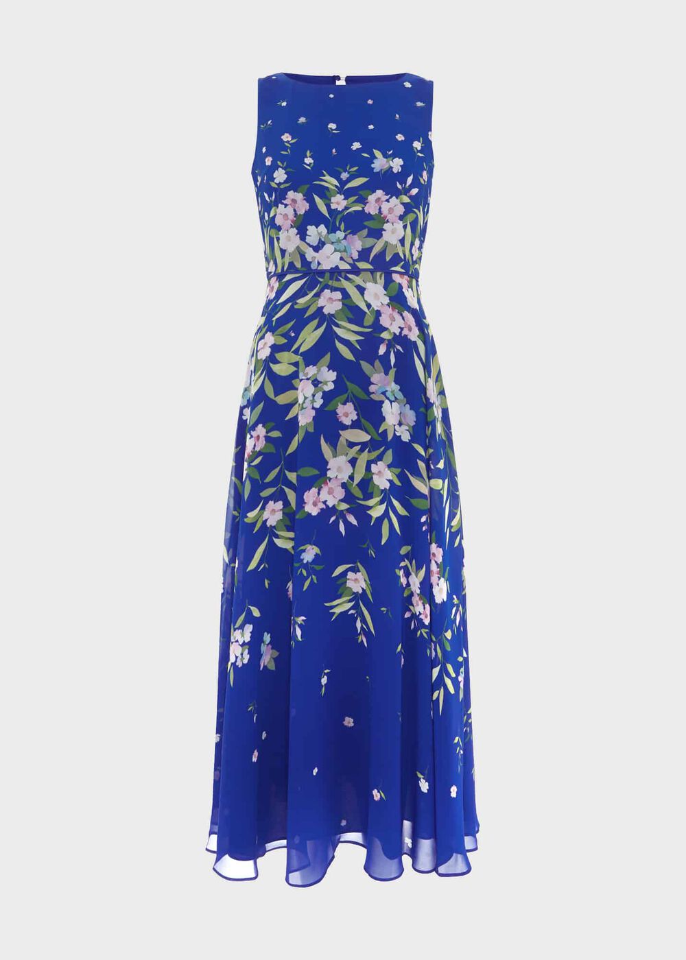 Carly Floral Midi Dress, Blue Multi, hi-res