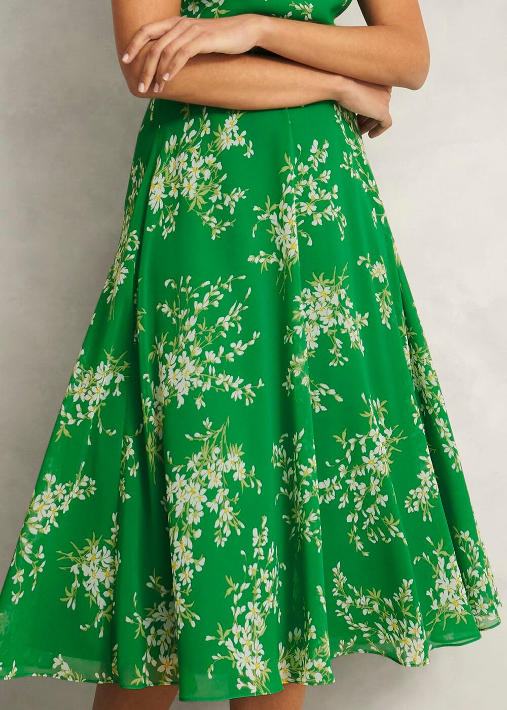 Carly Dress, Green Ivory, hi-res