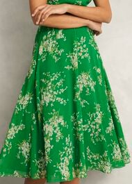 Carly Dress, Green Ivory, hi-res