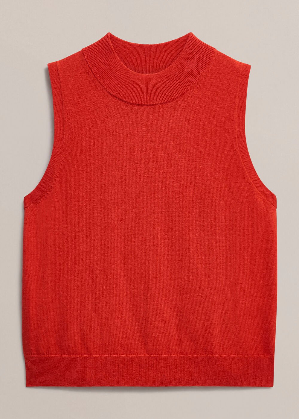 Priya Knitted Vest, Hibiscus Red, hi-res