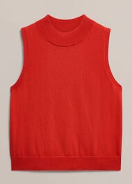 Priya Knitted Vest, Hibiscus Red, hi-res