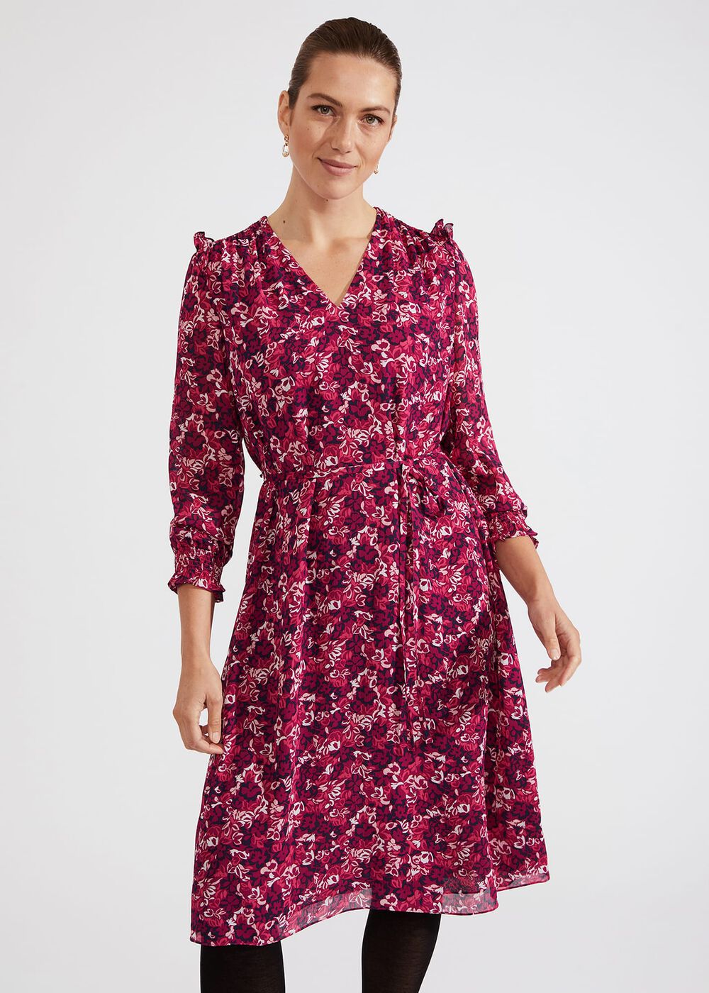 Petite Elaina Dress, Purple Multi, hi-res