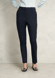 Petite Nicky Tapered Travel Pants, Navy, hi-res