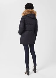 Lexie Puffer Jacket With Hood, Navy, hi-res