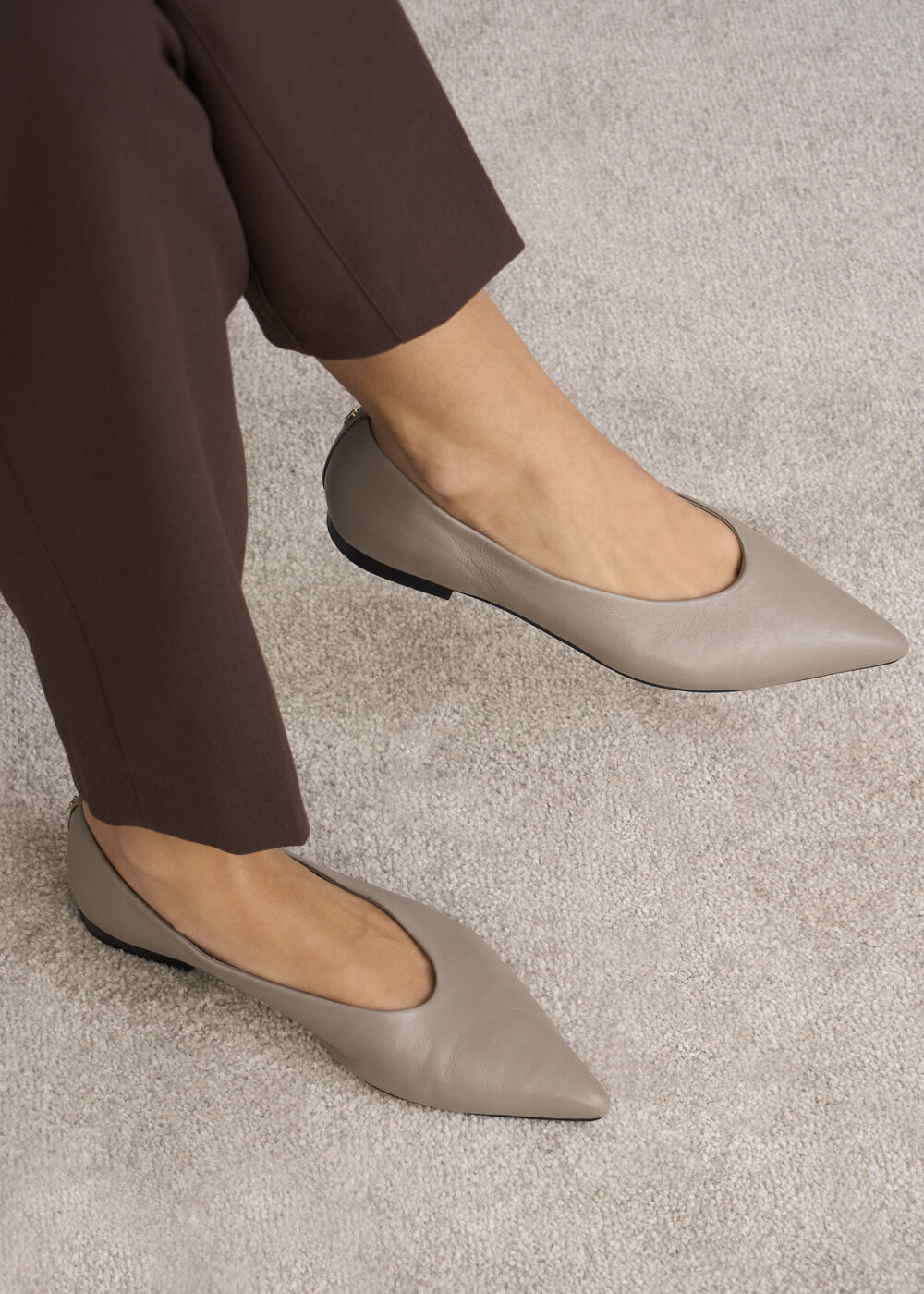 Valentina Ballet Flats, Mushroom, hi-res