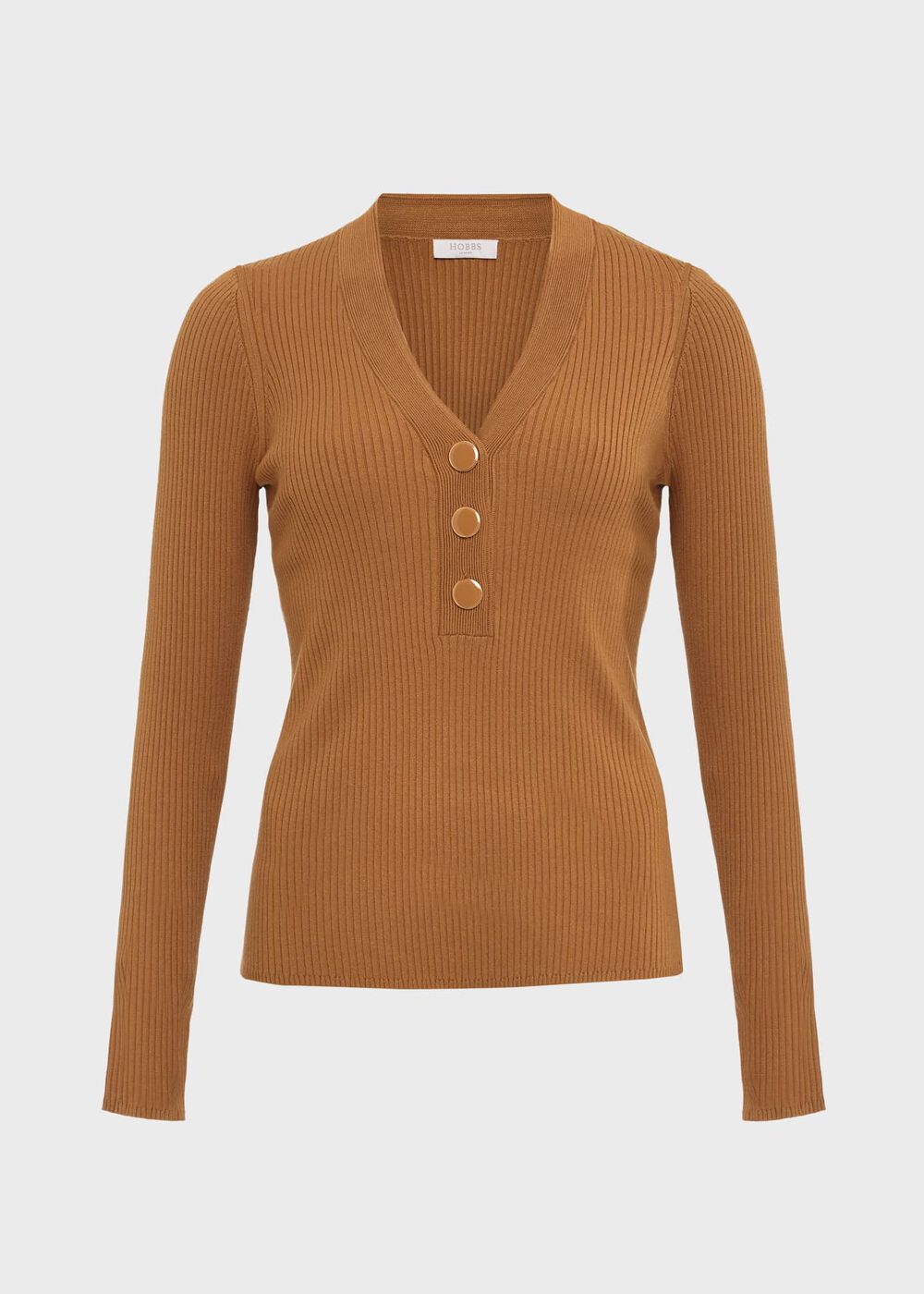 Kaya Ribbed Sweater, Hobbs Camel, hi-res