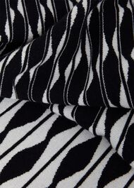 Larna Knitted Dress, Navy Ivory, hi-res