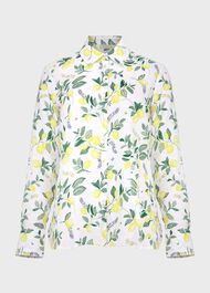 Livia Linen Shirt, White Multi, hi-res