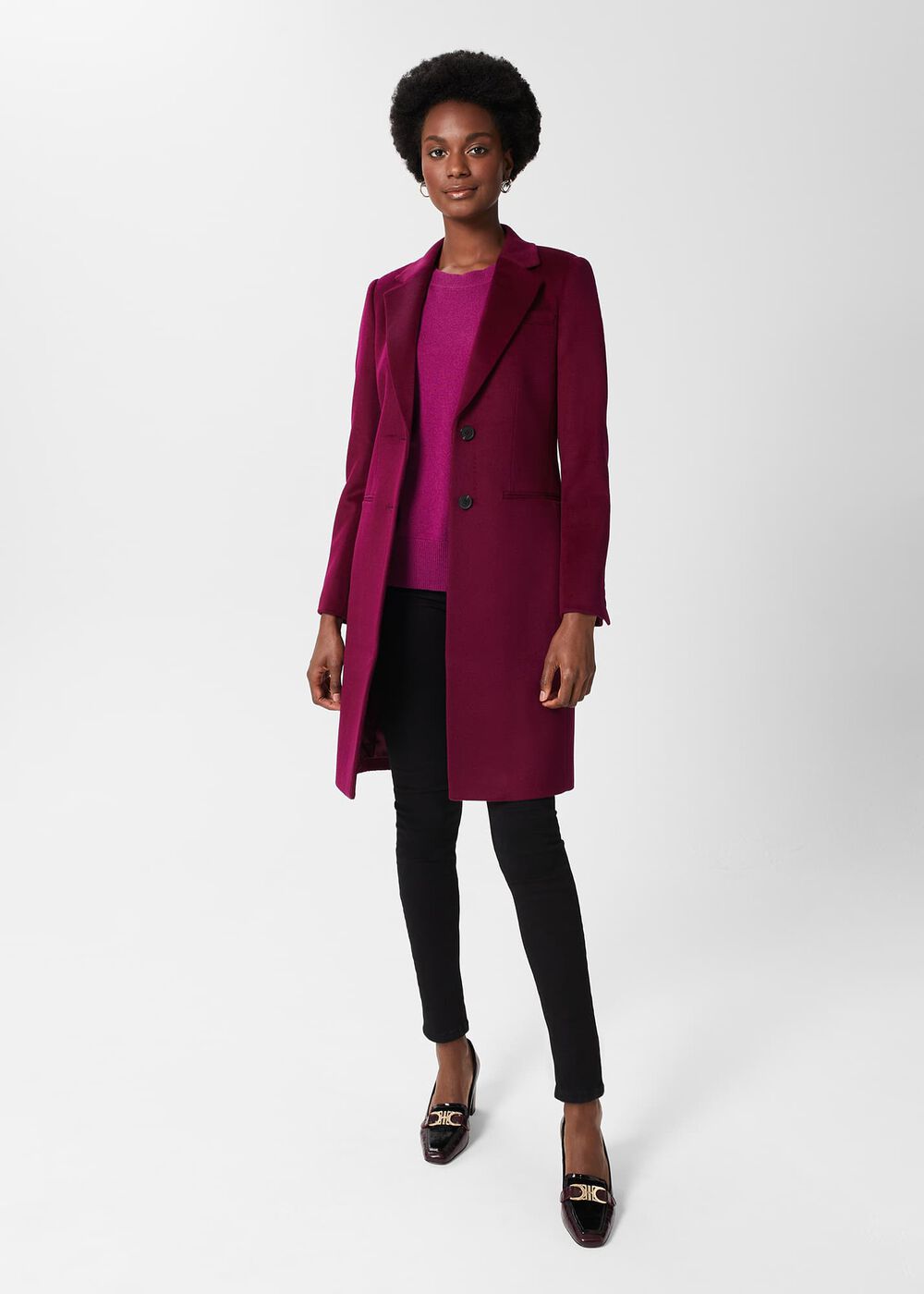 Tilda Wool Coat, Warm Plum, hi-res