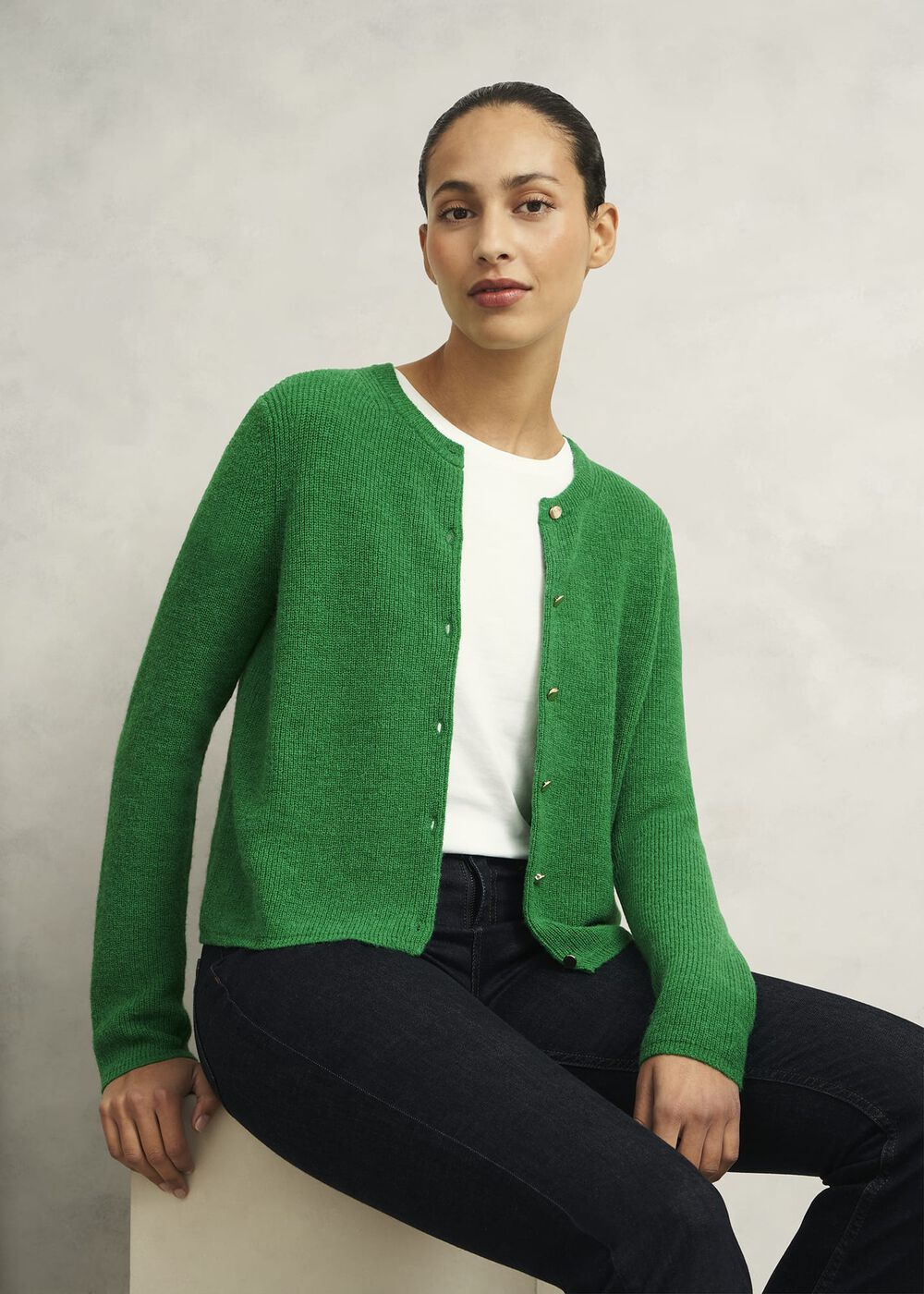 Jasmina Cardigan With Alpaca, Lush Green, hi-res