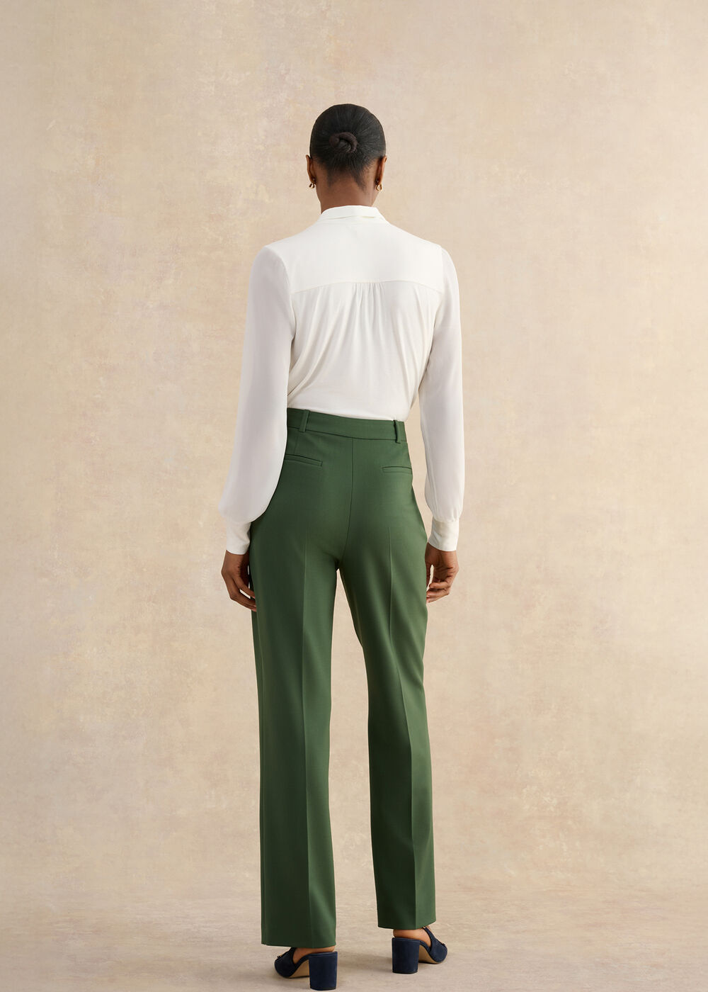 Bess Wide Leg Trousers, Khaki, hi-res