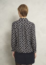Paulina Blouse, Navy Cream, hi-res