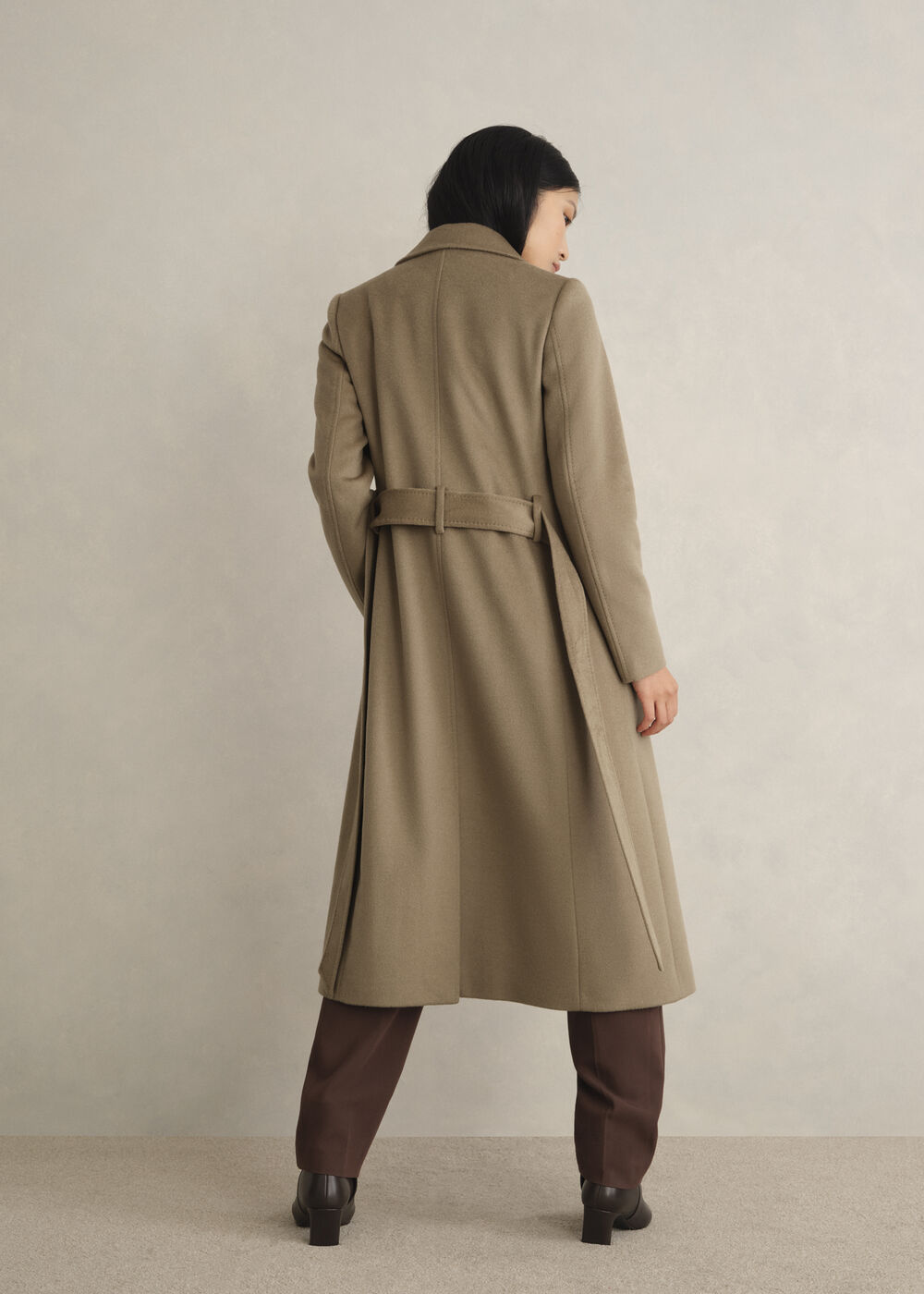 Petite Livia Wool Wrap Coat, Neutral, hi-res
