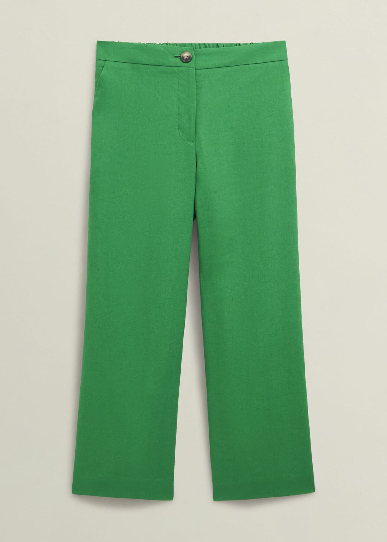 Lillie Linen Pants, Green, hi-res