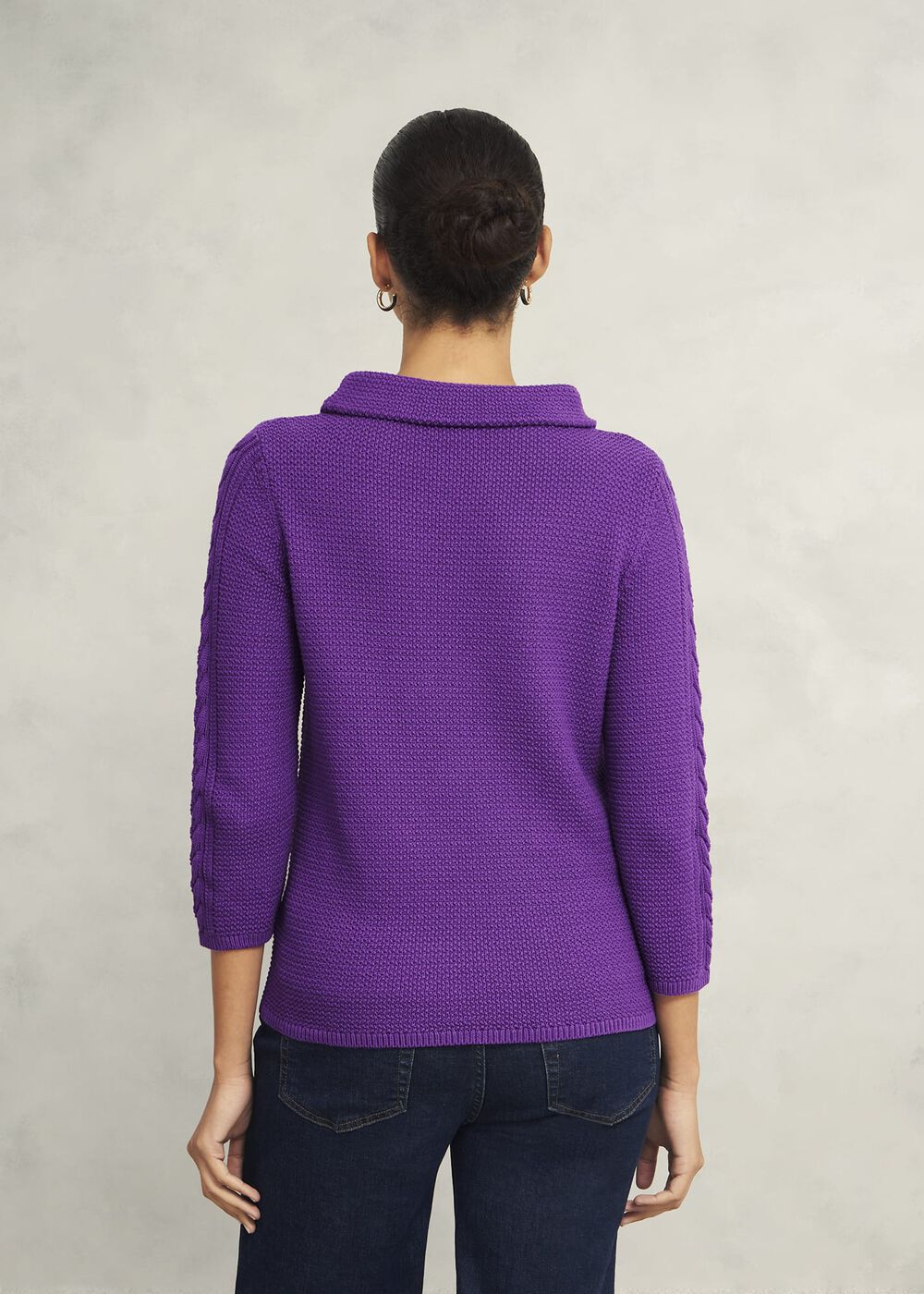 Camilla Cotton Sweater, Amaranth Purple, hi-res