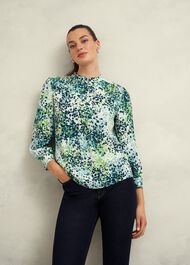 Beatrix Blouse, Ivory Multi, hi-res