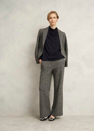 Arielle Cowl Neck Long Sleeve Blouse, Hobbs Navy, hi-res