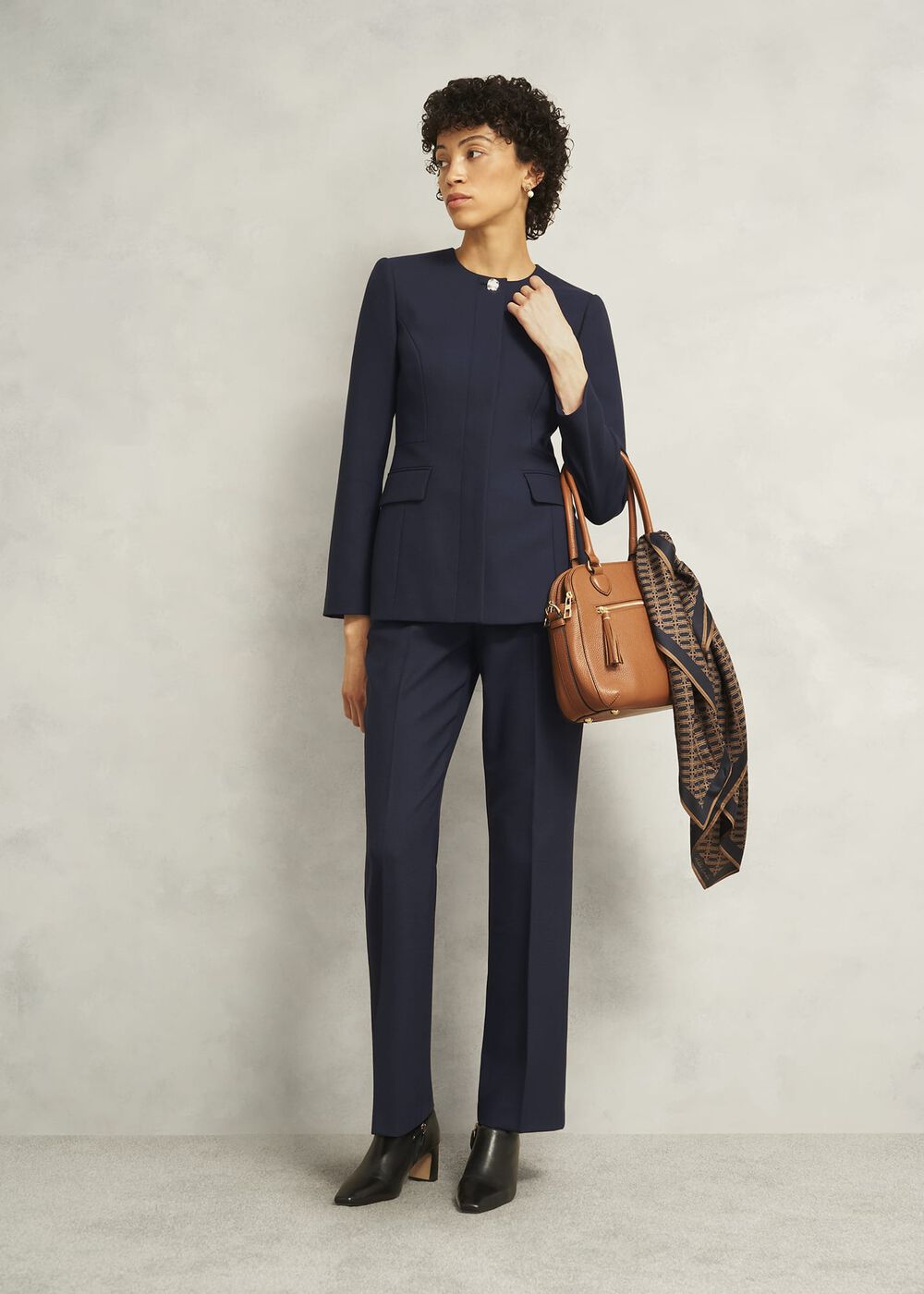 Montrose Wool Blend Trousers, Navy, hi-res