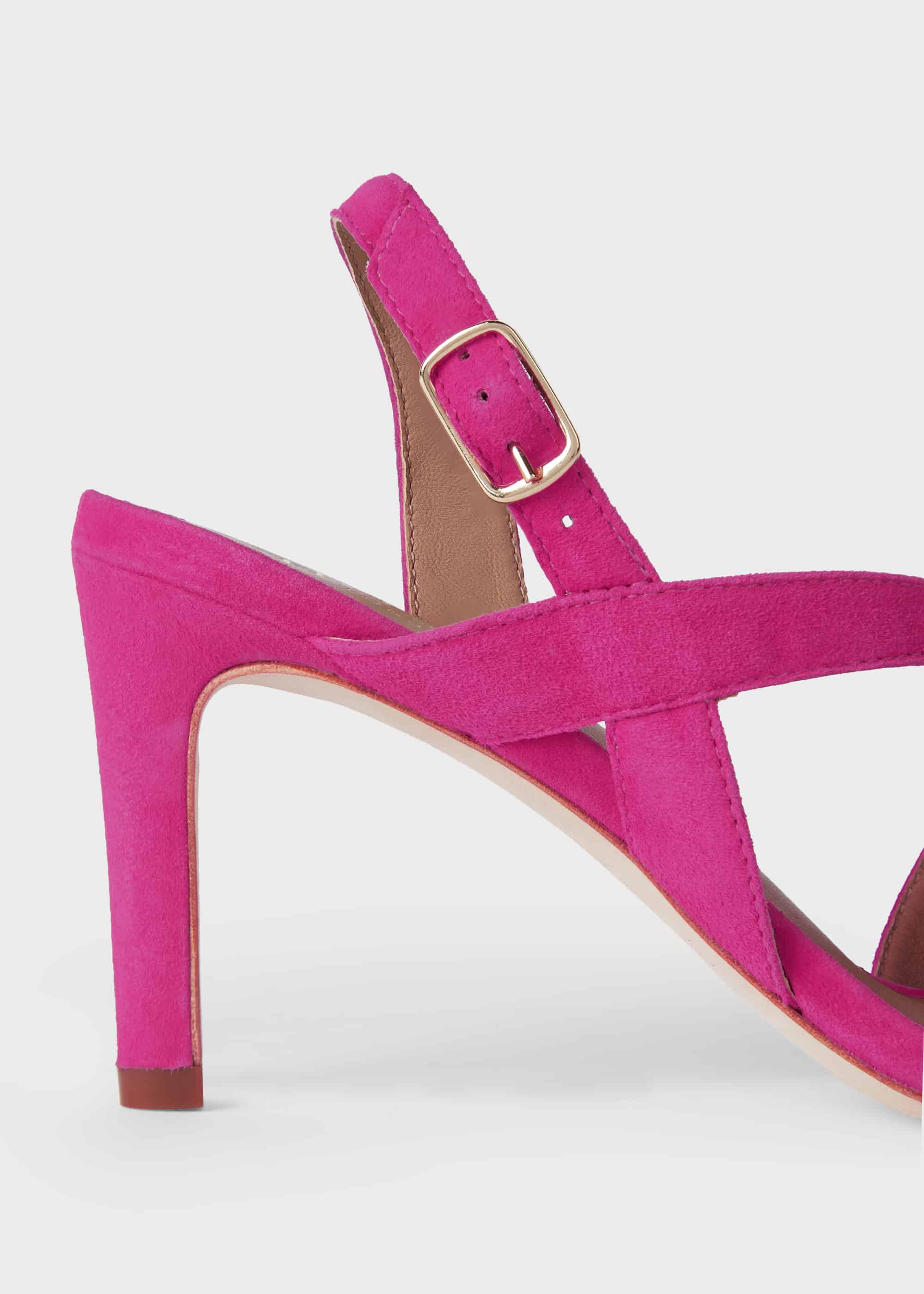 suede pink sandals