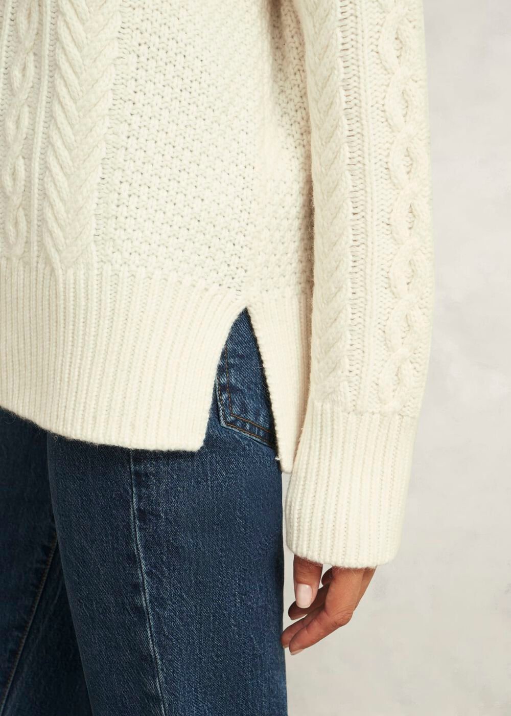 Nell Chunky Cable Sweater, Hobbs Ivory, hi-res