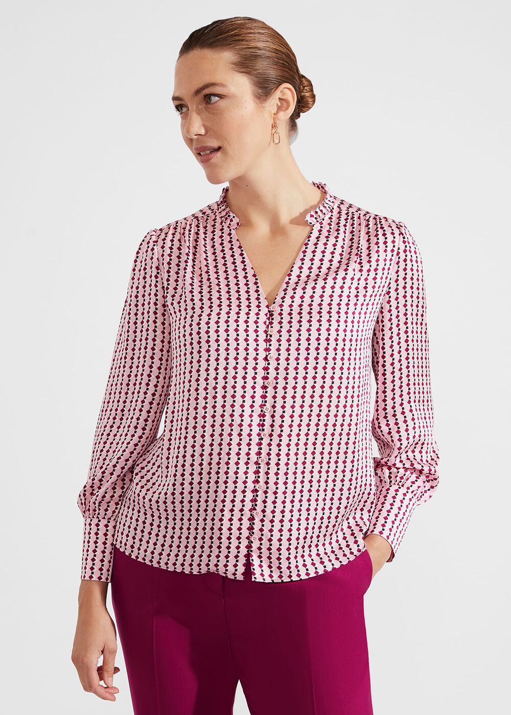 Darcey Blouse, Pink Multi, hi-res