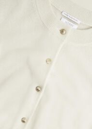 Monica Cashmere Cardigan, Warm Ivory, hi-res