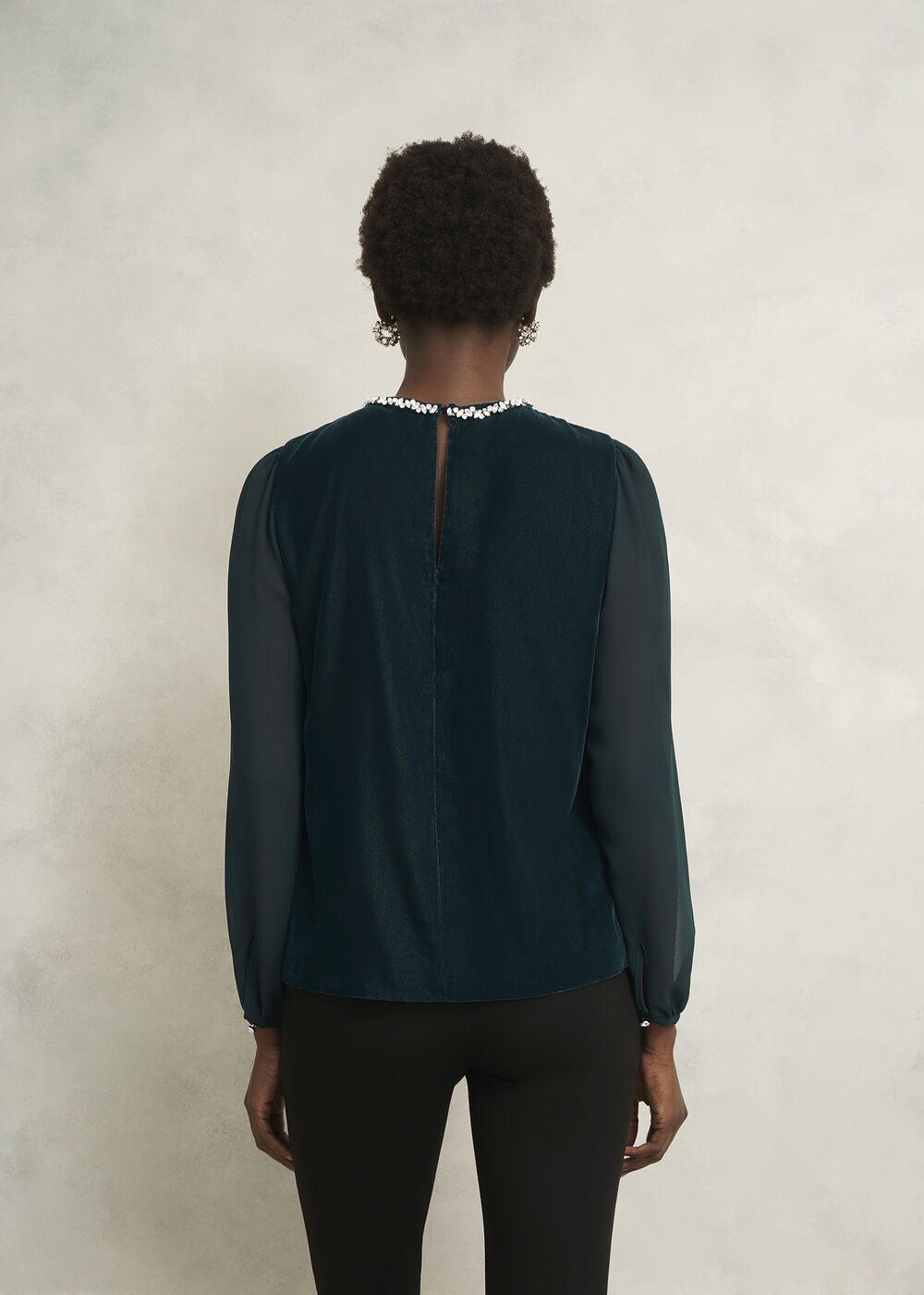 Tallulah Velvet Top, Evergreen, hi-res