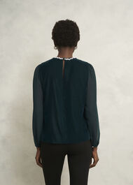 Tallulah Velvet Top, Evergreen, hi-res