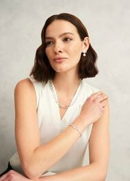 Bette  Silver Plated Earrings, Silver, hi-res