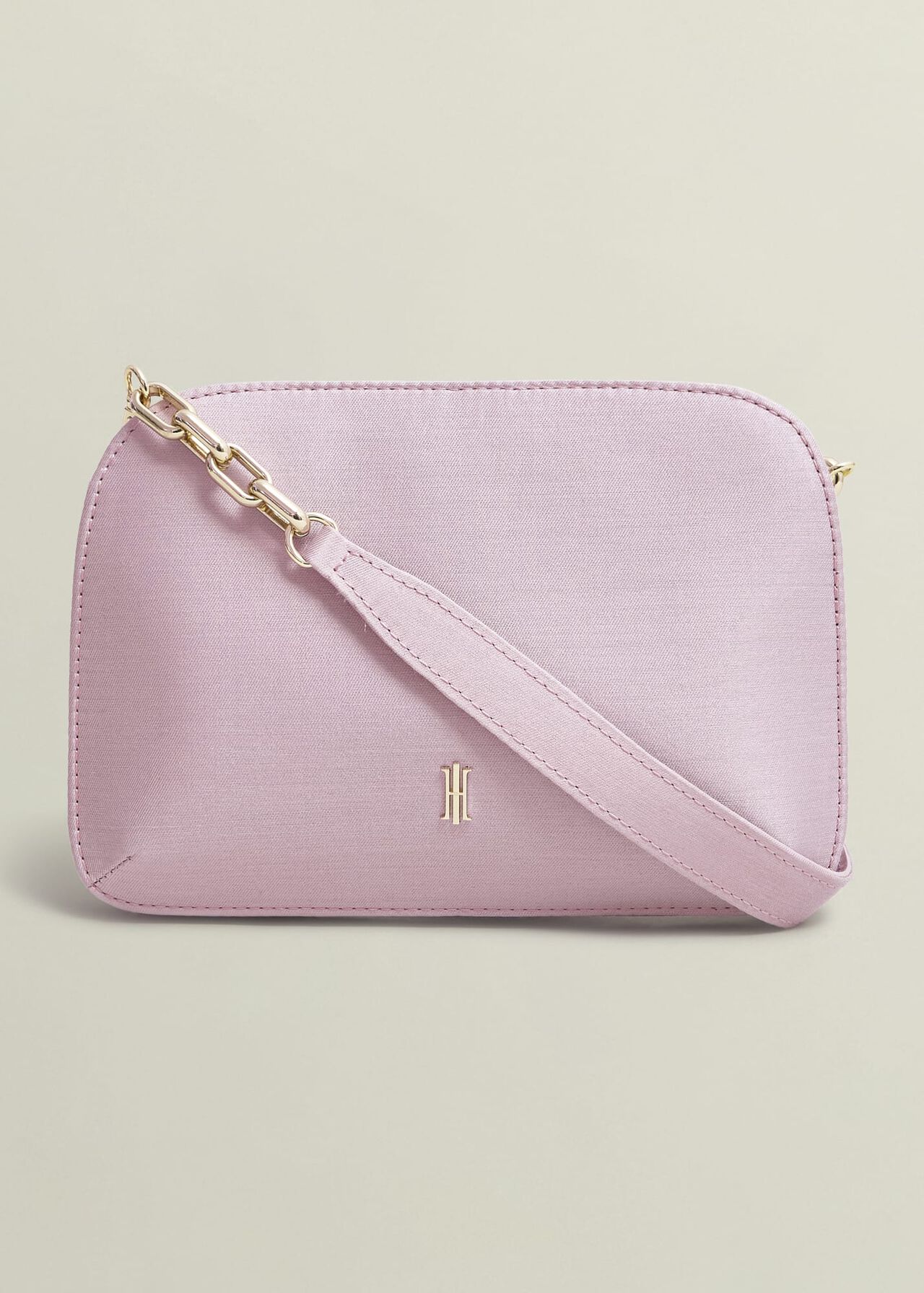 Milan Wool Silk Clutch Bag, Soft Petal Pink, hi-res