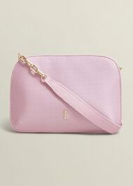 Milan Wool Silk Clutch Bag, Soft Petal Pink, hi-res