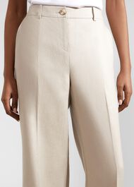 Roberta Wide Linen Trousers, Neutral, hi-res