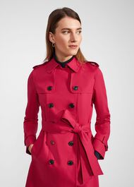 Saskia Shower Resistant Trench Coat, Cerise Pink, hi-res