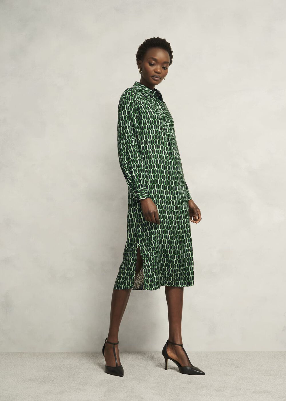 Florian Dress, Navy Green, hi-res