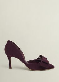 Elva Bow Pumps, Onyx Red, hi-res