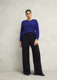 Lulu Cotton Sweater, Cobalt Blue, hi-res