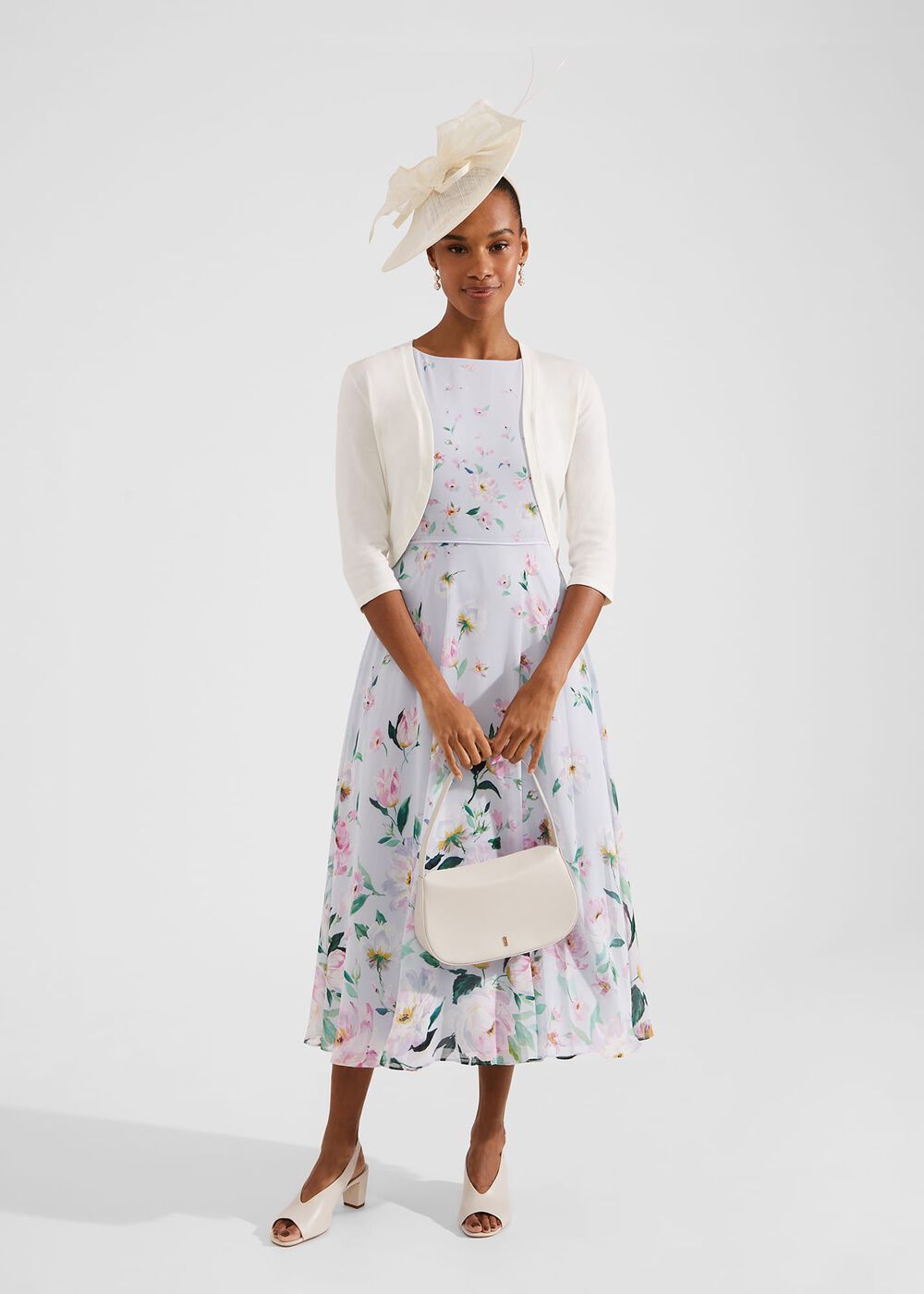 Chloe Fascinator, Ivory, hi-res