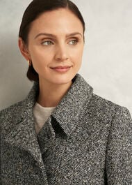 Petite Wendy Wool Blend Coat, Black Ivory, hi-res