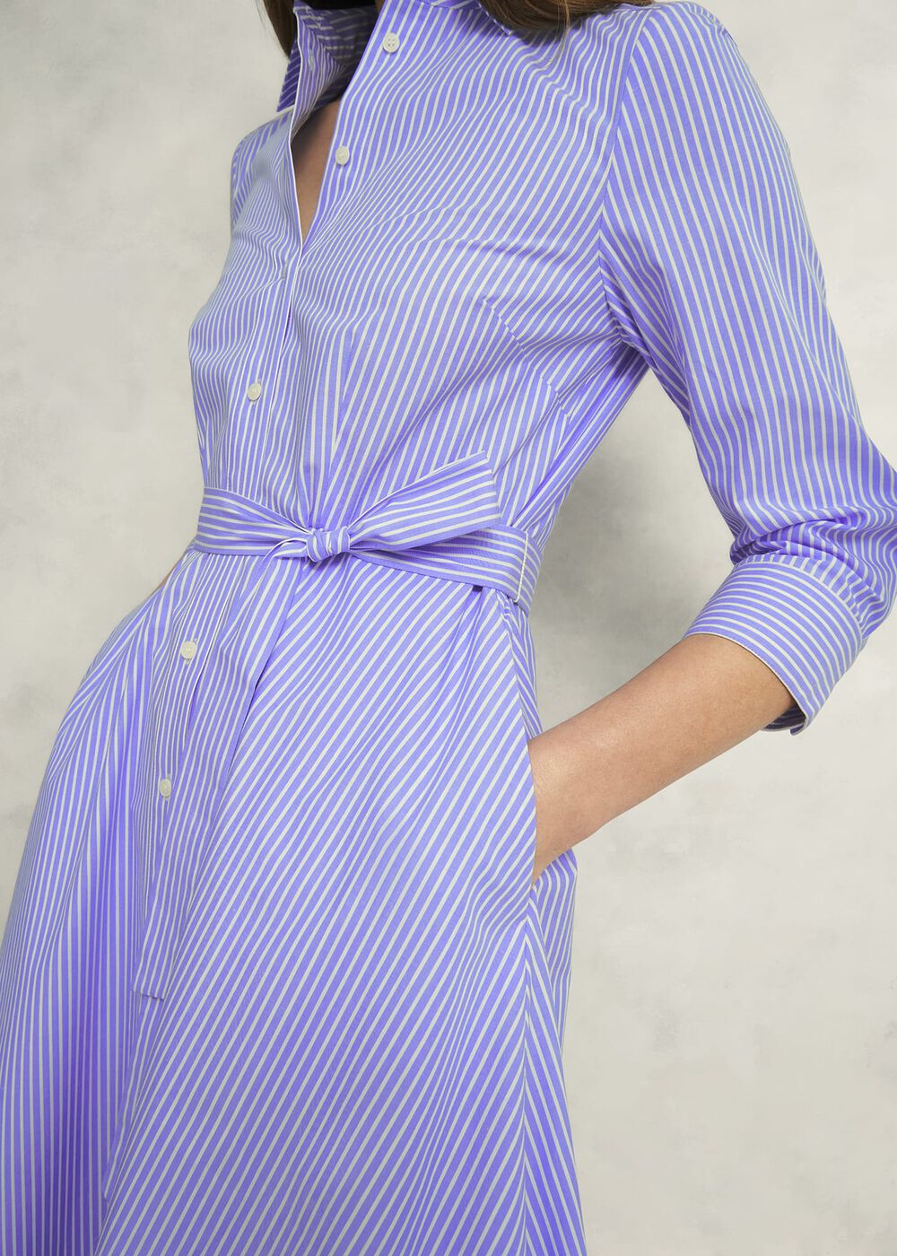 Petite Harlow Cotton Dress, Blue Ivory, hi-res
