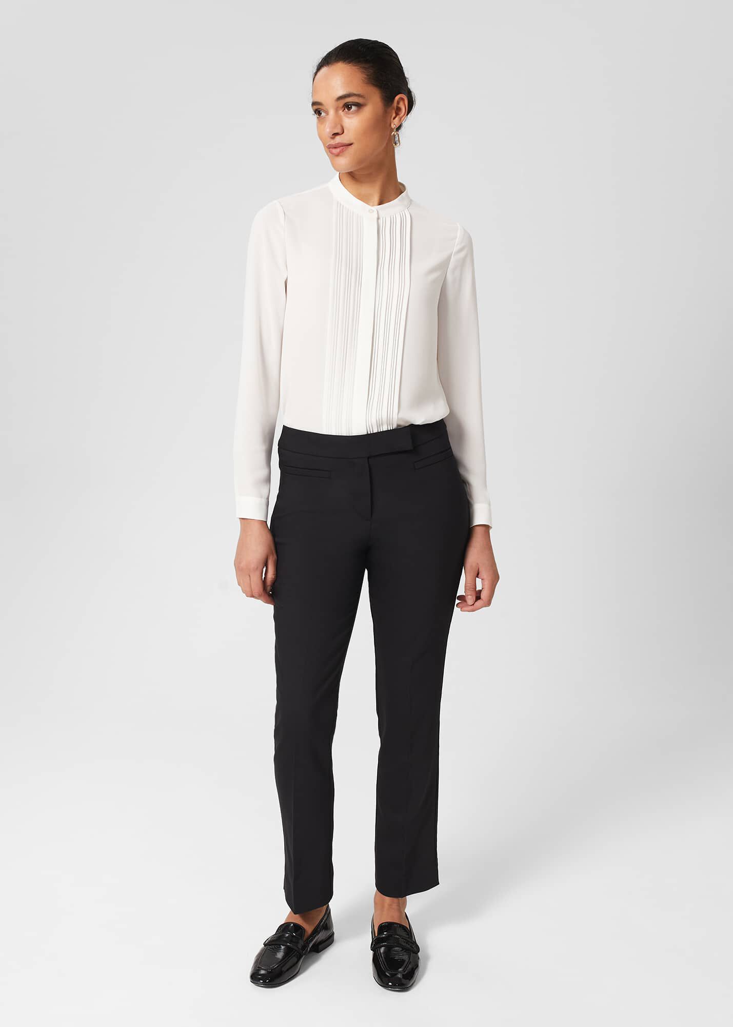High Waist Tapered Trousers - Trousers - Damart.co.uk