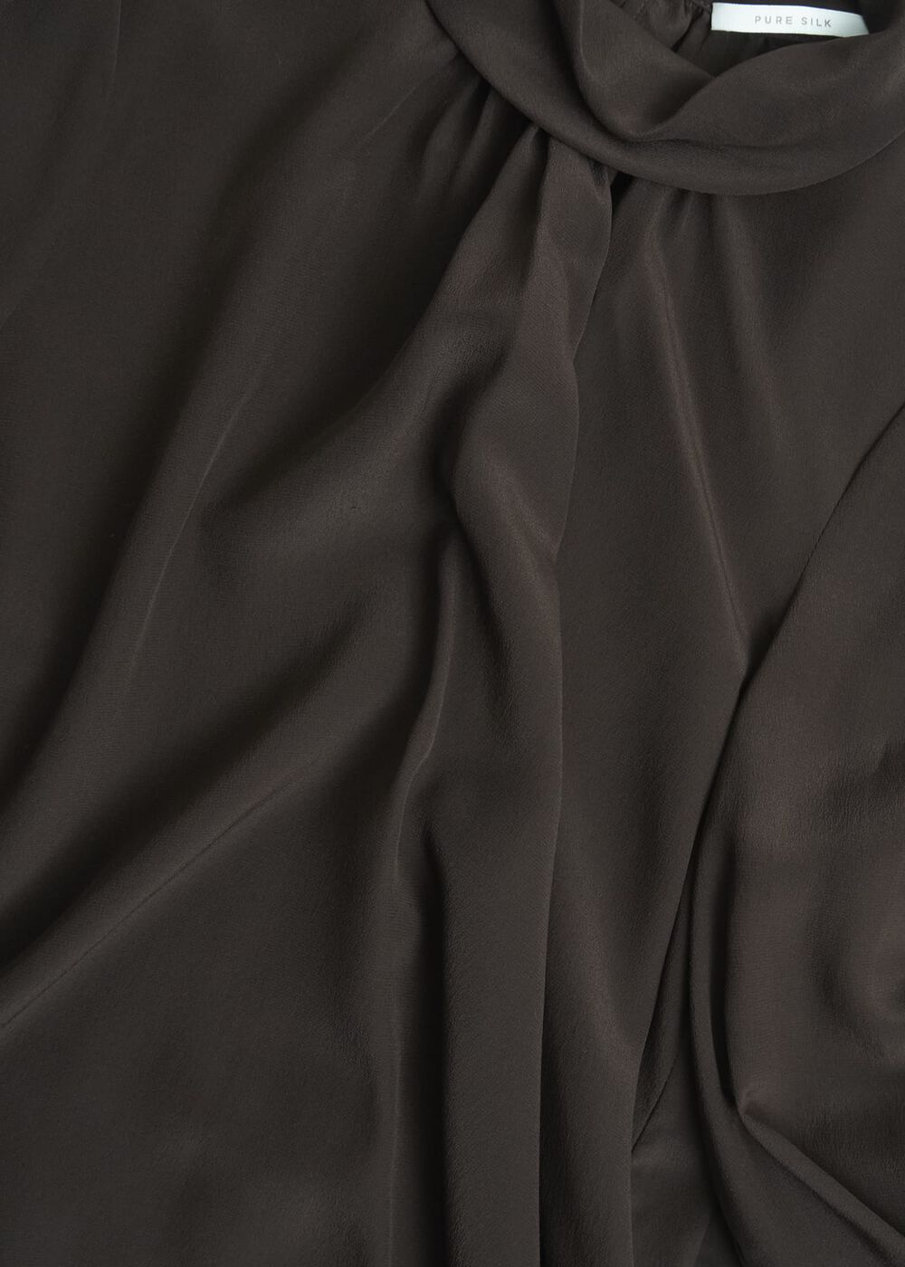 Debby Silk Blouse, Deep Brown, hi-res