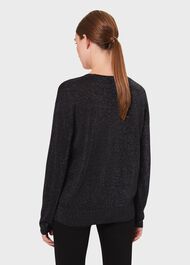 Mae Sparkle Jumper, Black Silver, hi-res