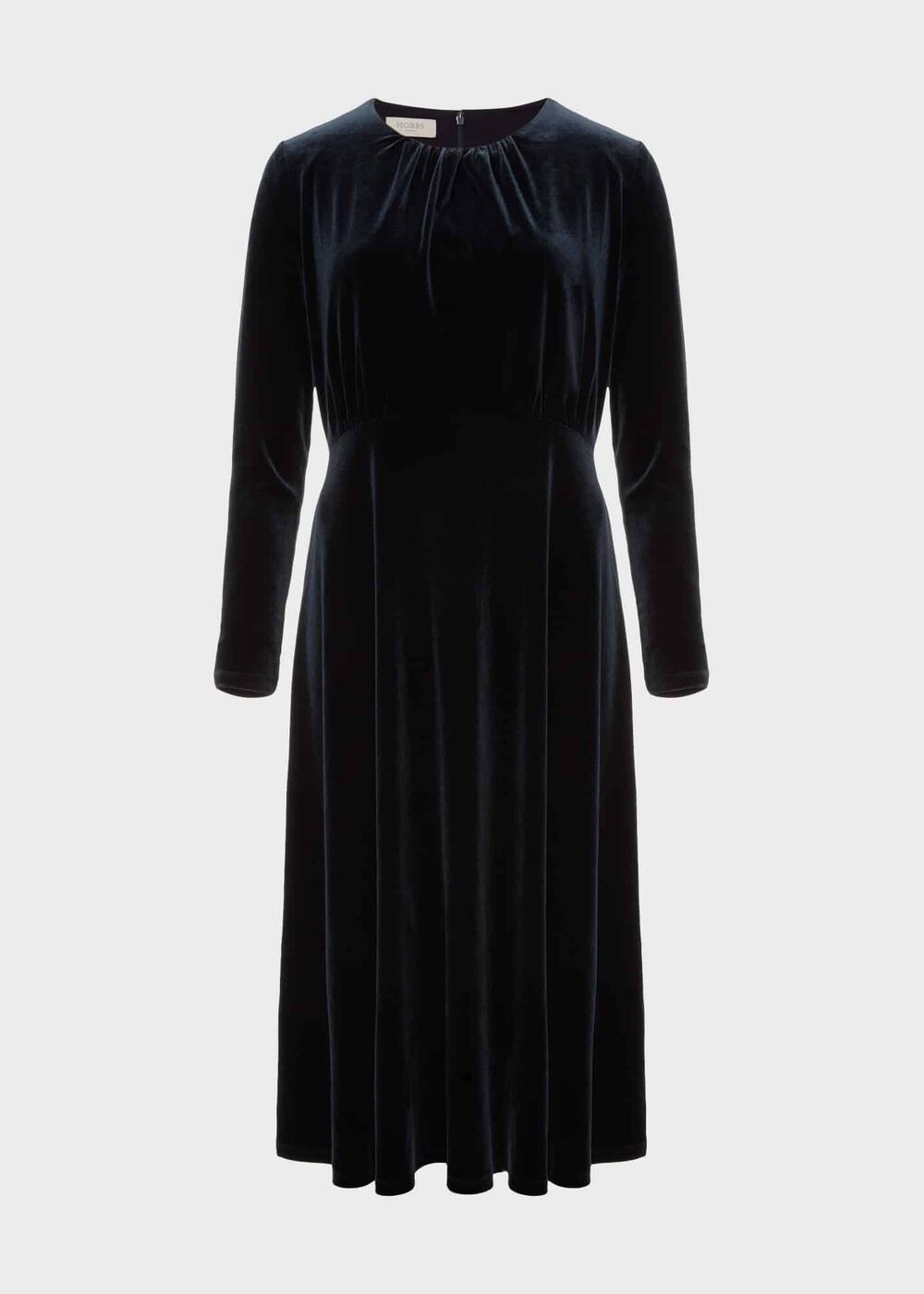 Sian Velvet Dress, Navy, hi-res