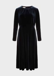 Sian Velvet Dress, Navy, hi-res