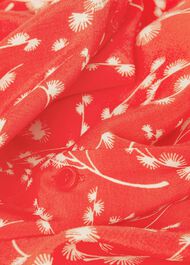 Felicity Blouse, Coral Red Ivory, hi-res