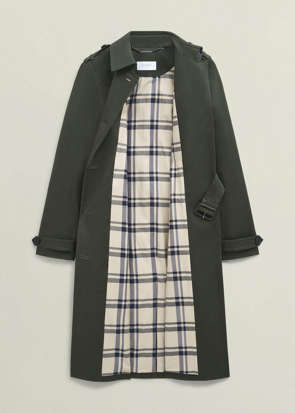 Petite Hallie Shower Resistant Trench Coat, Woodland Green, hi-res